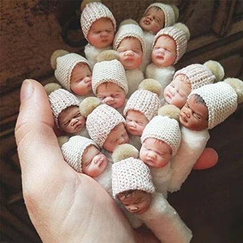 Yikeyuan Mini Reborn Baby Doll - Epic Real, Simulation Baby, Exuding Maternal Love, (Random Delivery in 1/2/3 Dolls (3Pcs)