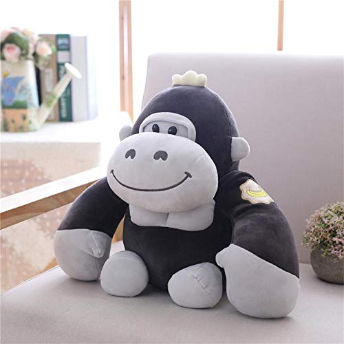 YMQKX 28-48 cm Lindo Gorila de Peluche muñeco de Peluche de Juguete decoración del hogar Mejor Regalo de cumpleaños para bebés, niños y niños 38 cm Negro