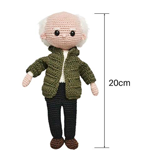 YOISMO Bernie Sanders Mittens Doll Crochet Pattern hecho a mano de punto de ganchillo de felpa de juguete de peluche figura de peluche regalo de gran recuerdo