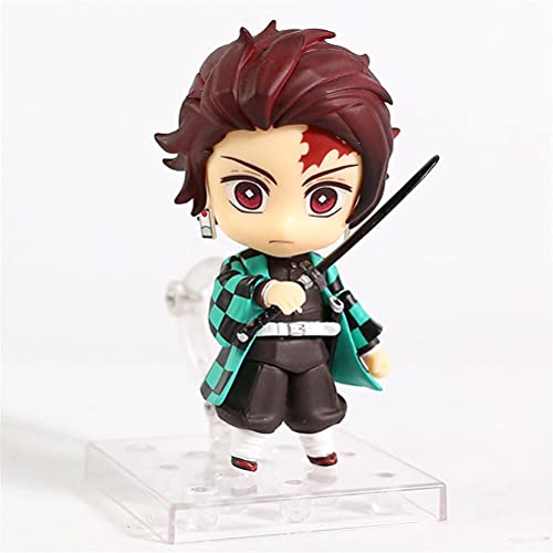 YOISMO Demon Slayer Kamado Tanjiro - Versión Q Nendoroid Cara Intercambiable Figura movible PVC Anime Juego de Dibujos Animados Personaje Modelo Estatua Figura Juguete Coleccionables