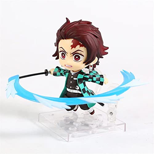 YOISMO Demon Slayer Kamado Tanjiro - Versión Q Nendoroid Cara Intercambiable Figura movible PVC Anime Juego de Dibujos Animados Personaje Modelo Estatua Figura Juguete Coleccionables