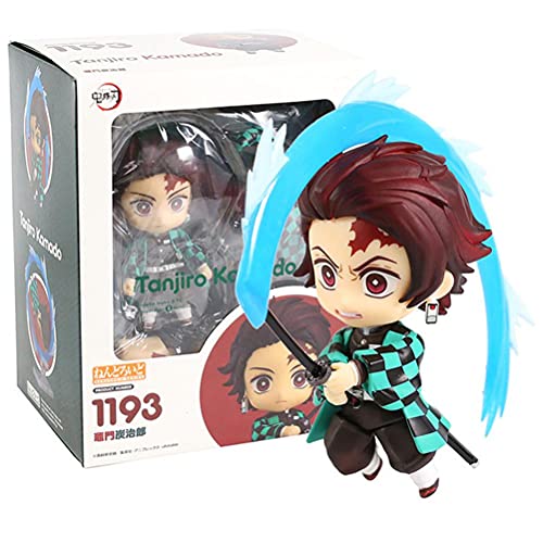 YOISMO Demon Slayer Kamado Tanjiro - Versión Q Nendoroid Cara Intercambiable Figura movible PVC Anime Juego de Dibujos Animados Personaje Modelo Estatua Figura Juguete Coleccionables