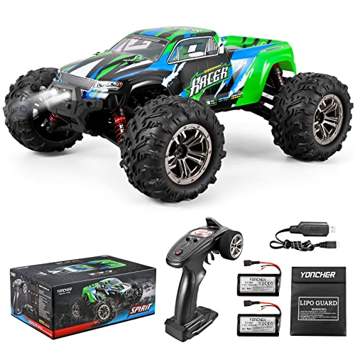 YONCHER YC200 Coche Teledirigido Adulto, 1/16 45+Km/h Coche Teledirigido para Niños, Radiocontrol Coche, 4x4 Offroad RC Camiones de Control Remoto Juguete con 2 Baterías 55min+