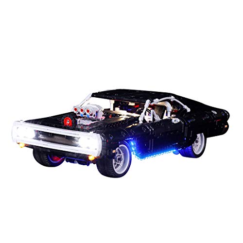 Yovso Juego de iluminación LED para coche Lego Technic Fast & Furious Doms Dodge Charger de carreras, compatible con Lego 42111 (solo luces LED, no LEGO)