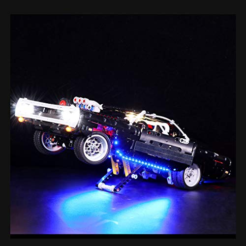 Yovso Juego de iluminación LED para coche Lego Technic Fast & Furious Doms Dodge Charger de carreras, compatible con Lego 42111 (solo luces LED, no LEGO)