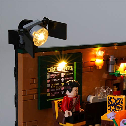 Yovso Juego de iluminación LED para Lego Ideas 21319 Friends Central Perk Café Set de construcción, juego de iluminación LED compatible con Lego 21319 Friends (sólo luces LED, no LEGO)