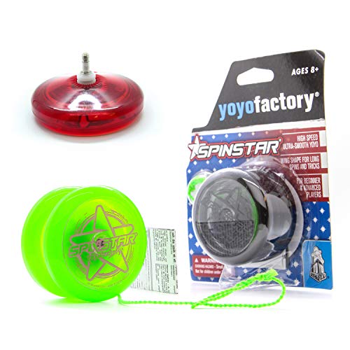 YoyoFactory SPINSTAR Yo-Yo - Rojo (Genial para Principiantes, Juego Yoyo Moderno, Cuerda e Instrucciones Incluidas)