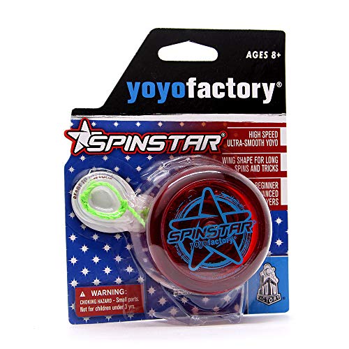 YoyoFactory SPINSTAR Yo-Yo - Rojo (Genial para Principiantes, Juego Yoyo Moderno, Cuerda e Instrucciones Incluidas)