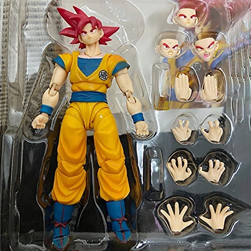 Yuxunqin Super Saiyan God Sun Goku Dragon Ball Super PVC Movible Figuras Mejores Regalos