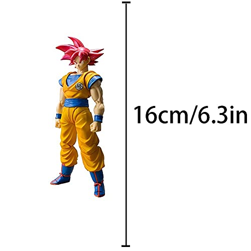 Yuxunqin Super Saiyan God Sun Goku Dragon Ball Super PVC Movible Figuras Mejores Regalos