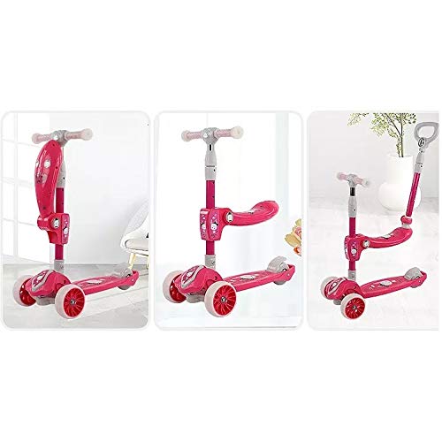 YWSZJ Cochecito de bebé Plegable 3 en 1 para niños, Triciclo Plegable para niños, Bicicleta de Equilibrio para niños pequeños, Bicicleta de Tres Ruedas para niños