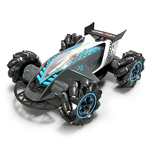 ZAKRLYB Doble Control Remoto Drift Stunt Control Remoto Car 2.4G Pasado Pasado LED LED Música Luz de Música Niño Gesto Sensor con Humo Rampante Conducción Conquistador Sensor de Gravedad (Negro)