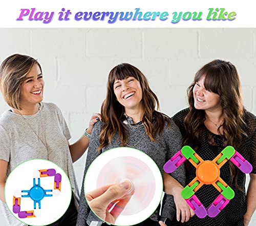 Zayin 5 Pack Whimsical Tracks Sensory Fidget Toys, Sencillos juguetes sensoriales para los dedos Rompecabezas de serpientes para el estrés y la depresión Enfoque calmante para