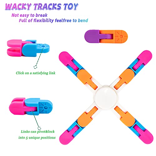 Zayin 5 Pack Whimsical Tracks Sensory Fidget Toys, Sencillos juguetes sensoriales para los dedos Rompecabezas de serpientes para el estrés y la depresión Enfoque calmante para