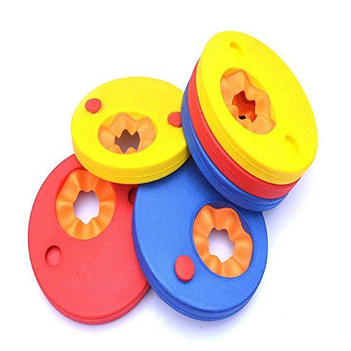 Zcoins Manguitos flotantes infantiles para aprender a nadar, incluye 6 discos, Infantil, Mixed 3 Colors