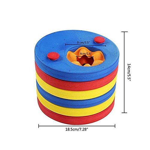 Zcoins Manguitos flotantes infantiles para aprender a nadar, incluye 6 discos, Infantil, Mixed 3 Colors