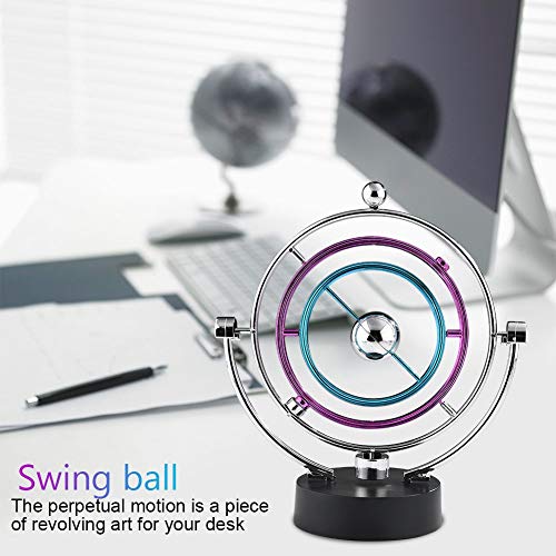 Zerodis Péndulo Newton Pendulo de Newton Bola de Equilibrio, Vía Láctea Kinetic Movement Swing Ball Wiggler Eléctrico Newtons Cradle Balance Ball Toy Home Office Decoration