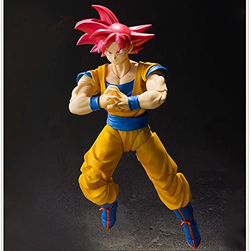 ZEwe SH FIGUARTS Super Saiyan God Sun Goku Dragon Ball Super Movible Figura Decoración de Escritorio Muñeca Mejor Regalos para Adultos