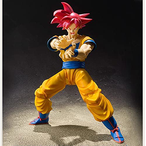 ZEwe SH FIGUARTS Super Saiyan God Sun Goku Dragon Ball Super Movible Figura Decoración de Escritorio Muñeca Mejor Regalos para Adultos