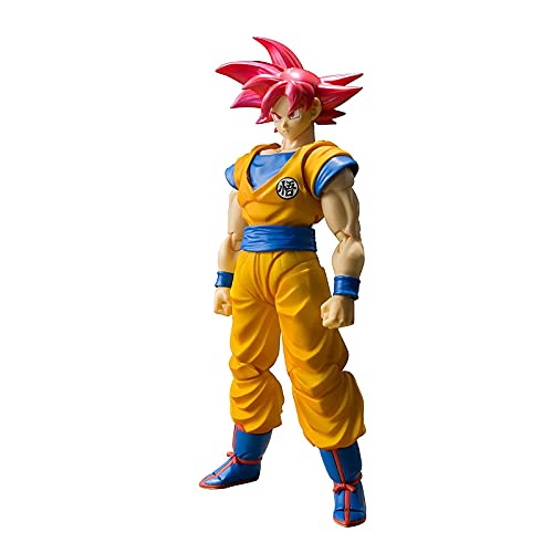 ZEwe SH FIGUARTS Super Saiyan God Sun Goku Dragon Ball Super Movible Figura Decoración de Escritorio Muñeca Mejor Regalos para Adultos