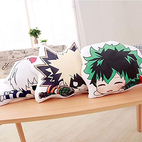 Zhongkaihua Boku No Hero Academia - Juguete de peluche, cojín digital impreso en 3D Super Kawaii MHA Anime Personaje de peluche Muñecas con patrón de doble cara para decoración de sofá del hogar