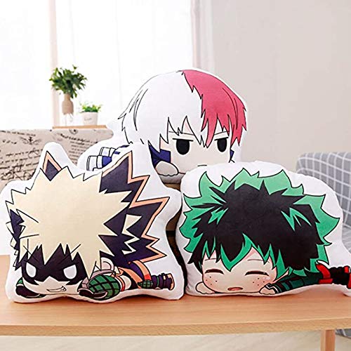 Zhongkaihua Boku No Hero Academia - Juguete de peluche, cojín digital impreso en 3D Super Kawaii MHA Anime Personaje de peluche Muñecas con patrón de doble cara para decoración de sofá del hogar