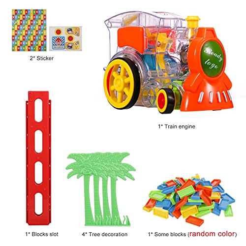 ZIEM Tren de Juguete Juego de Bloques de Tren Modelo de Tren con Luces Sonidos Juego de Juguetes para apilar Niños Niñas Regalos creativos para niños