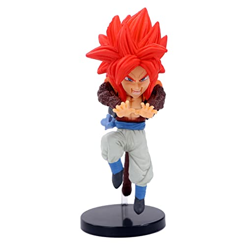 ZIYING 6 unids/Set 8-10 cm Dragon Ball Son Goku Kakarotto Super Saiyan 3 Negro Goku Kamehameha Figura de acción PVC Modelo Muñecas Regalos