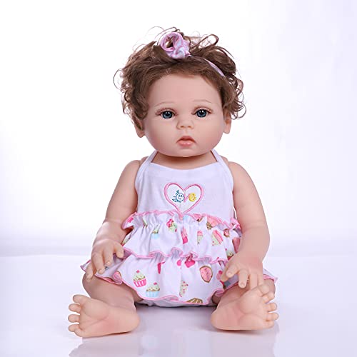 ZIYIUI 18inch 45CM Realista Reborn Muñeca Bebé Niñas Silicona Suave Para Todo el Cuerpo Baby Doll Niños Magnetismo Juguetes Recien Nacidos Cierra Niña Regalo