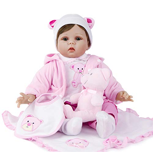 ZIYIUI 55 cm bebé Reborn Muñecas Suave Vinilo Silicona Niña Reborn Baby Dolls Juguetes Regalo