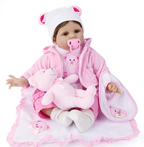 ZIYIUI 55 cm bebé Reborn Muñecas Suave Vinilo Silicona Niña Reborn Baby Dolls Juguetes Regalo