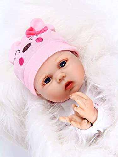 ZIYIUI Bebes Reborn niñas Muñecas Reborn Silicona Reales Recien Nacidos Toddler niño Realista Baby Dolls Girls Ojos Abiertos Baratos Muñecos Reborn Originales Bebe Reborn Verdadero 55 Cm (1)