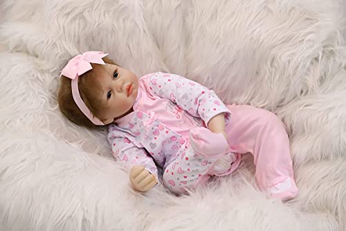 ZIYIUI Bebes Reborn niñas Muñecas Reborn Silicona Reales Recien Nacidos Toddler niño Realista Baby Dolls Girls Ojos Abiertos Baratos Muñecos Reborn Originales Bebe Reborn Verdadero 55 Cm (3)