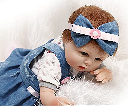 ZIYIUI Muñecos Bebé Reborn Niña 17 Pulgadas 45cm Silicona Suave Vinilo Vida Real Realista Juguetes para Bebés Recién Nacidos Boca Magnética Mejores Bebes Reborn Dolls