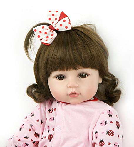 ZIYIUI Reborn Muñecas 60 cm 24 Pulgadas Realista de bebé de Vinilo de Silicona Suave Hecho a Mano Recién Ojos Abiertos Niña Dolls Reborn Muñeca niños Mayores de 3 años Regalo de Cumpleaños Juguete