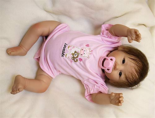 ZIYIUI Reborn Muñecos bebé Realista Niña Muñeca Reborn Baby Dolls Silicona Hecha a Mano Recién Nacido 20 Pulgadas Barato Niños Juguete Regalo