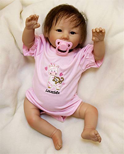 ZIYIUI Reborn Muñecos bebé Realista Niña Muñeca Reborn Baby Dolls Silicona Hecha a Mano Recién Nacido 20 Pulgadas Barato Niños Juguete Regalo