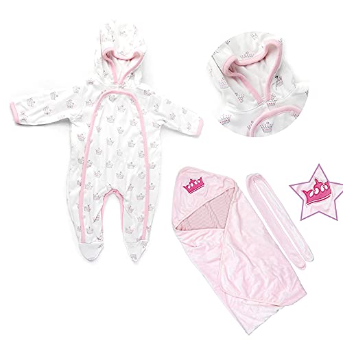 ZIYIUI Ropa para Muñecos bebé, Pijama con Capucha para Muñecas 2 Unidades (18 -22")