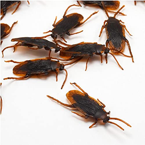 Zonster 10pcs Divertido Cucaracha Decoración Bromas Bromas Maker Novedad De La Diversión Trucos De Simulación Falsos Cucaracha Juguetes