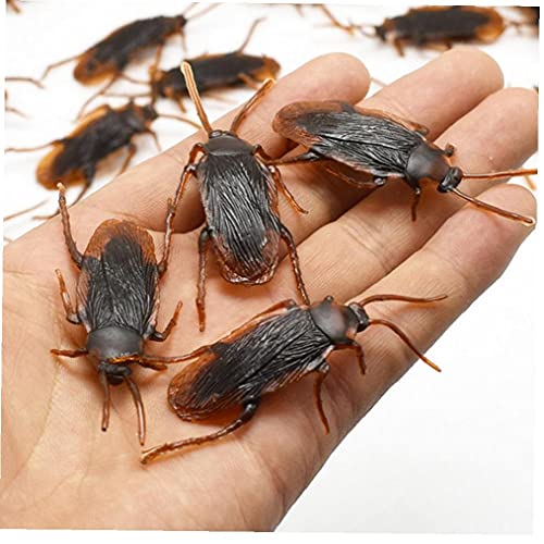 Zonster 10pcs Divertido Cucaracha Decoración Bromas Bromas Maker Novedad De La Diversión Trucos De Simulación Falsos Cucaracha Juguetes