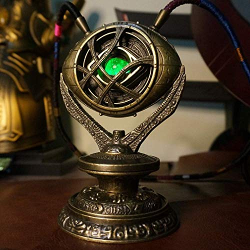 ZQD Titan héroe Marvel Eye Toy de Agamotto, 1: 1 Collar de Metal Médico de Strange, Infinito Rrough Tiempo Gem, Brillos, Avengers Puntales