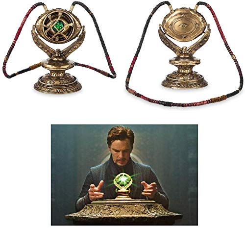 ZQD Titan héroe Marvel Eye Toy de Agamotto, 1: 1 Collar de Metal Médico de Strange, Infinito Rrough Tiempo Gem, Brillos, Avengers Puntales