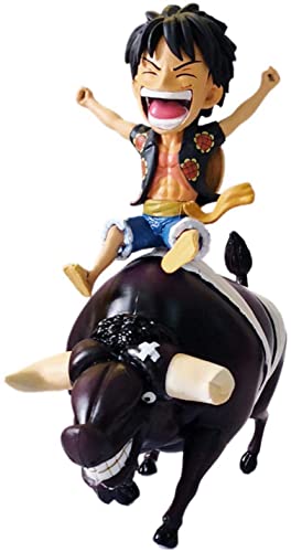 ZSM Japense Anime One Piece Monkey D Luffy en un Buey Lindo Juguete CLORURO DE POLIVINILO Figura de acción Colección Modelo Juguetes Muñecas Regalo 12 cm YMIK