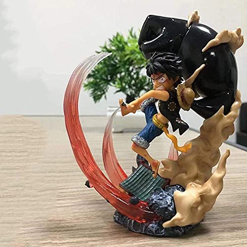 ZSM Nuevo 13cm Japonés Anime Figurine One Piece Versión de Combate Monkey D Luffy Big Hand Ver CLORURO DE POLIVINILO Figura de acción Modelo Juguetes Juguetes CollectiBL Doll Regalo YMIK