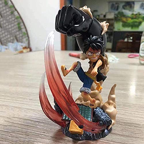 ZSM Nuevo 13cm Japonés Anime Figurine One Piece Versión de Combate Monkey D Luffy Big Hand Ver CLORURO DE POLIVINILO Figura de acción Modelo Juguetes Juguetes CollectiBL Doll Regalo YMIK