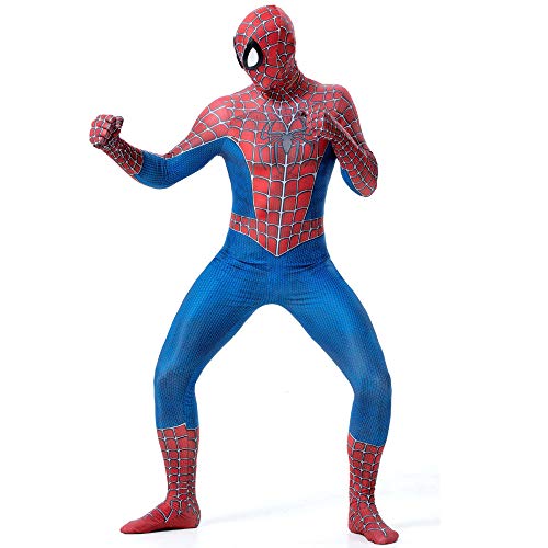 ZUOZHE Niño Adulto Spiderman Homecoming Disfraz Halloween Carnaval Cosplay Suit Spandex/Lycra 3D Print Spider-Man Disfraces Anime,B-(175~180cm)