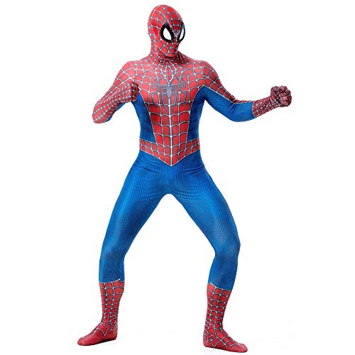 ZUOZHE Niño Adulto Spiderman Homecoming Disfraz Halloween Carnaval Cosplay Suit Spandex/Lycra 3D Print Spider-Man Disfraces Anime,B-(175~180cm)