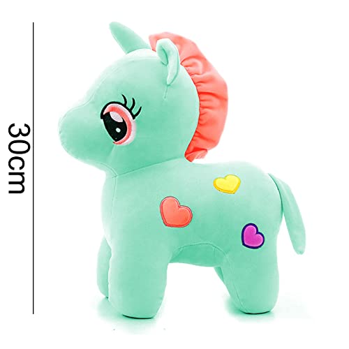 Zuzer Peluche Unicornio,2 Piezas Caricatura de Unicornio Peluche Juguete,Peluche de Unicornio Soft Plush Toys para Decoración de Fiesta de Regalo de Cumpleaños (30cm)