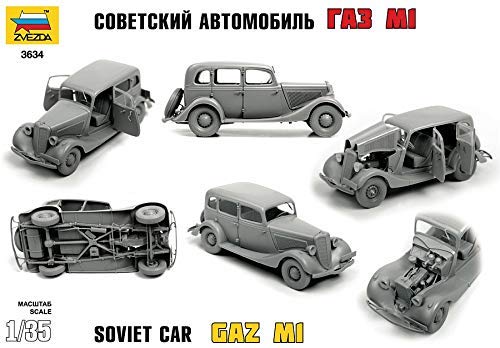 Zvezda 500783634 - 01:35 GAZ M1 Soviética Personal del Coche