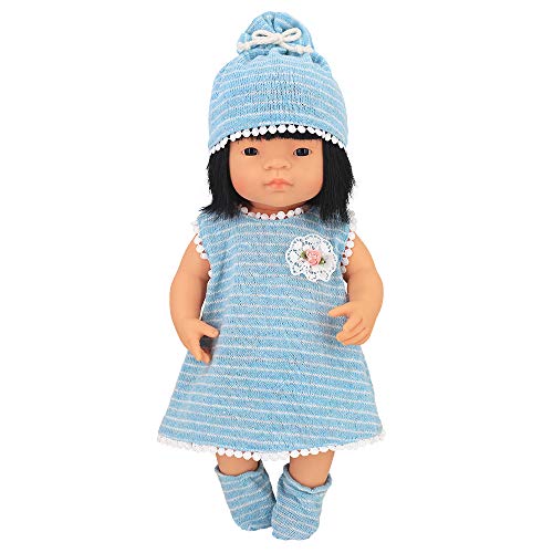 ZWOOS Ropa de Muñecas para New Born Baby Doll, Lindo Atuendo con Sombrero y Calcetines para 18 " Muñecas (40-45 cm)